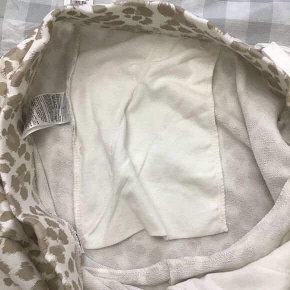 Leopard OLD Navy mini shorts animal prints ecru white tan beige cotton blend L - Picture 4 of 11